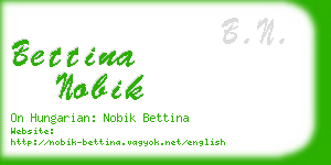 bettina nobik business card